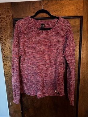GAP Women's Pink Marled Scoopneck Sweater